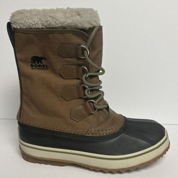 Sorel Men\'s 1964 Pac Nylon Waterproof Boots Brown, Size 7 M main image 2